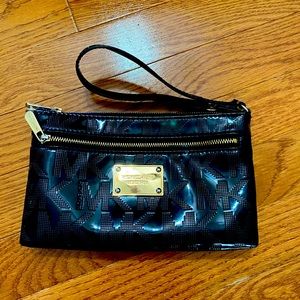 Michael Kors black wristlet